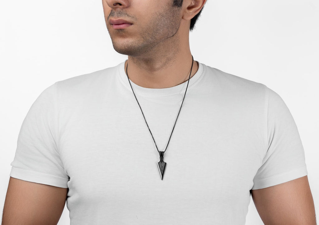 Arrowhead Oxidised Pendant For Men By Orionz Jewels