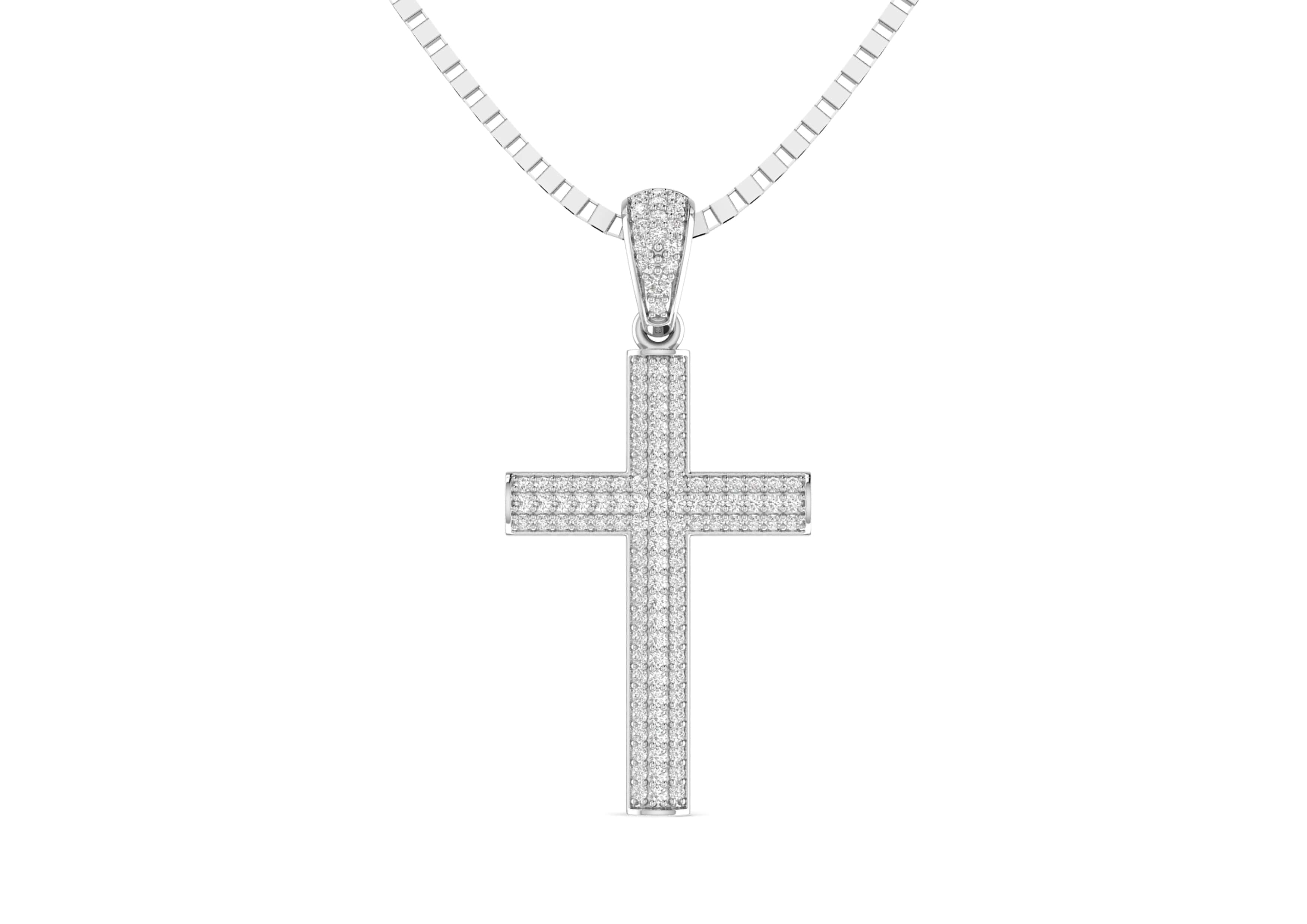 Iced Out Cross Pendant In Silver Orionz Jewels Orionz