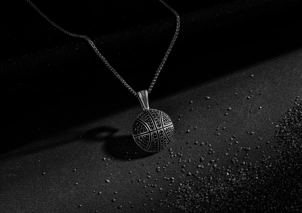 Studded Basketball Pendant By Orionz Jewels