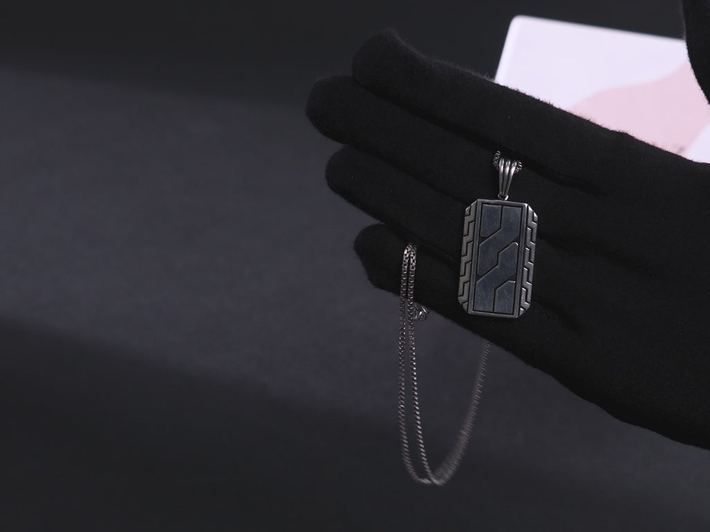 Geometric Dog Tag Pendant By Orionz Jewels