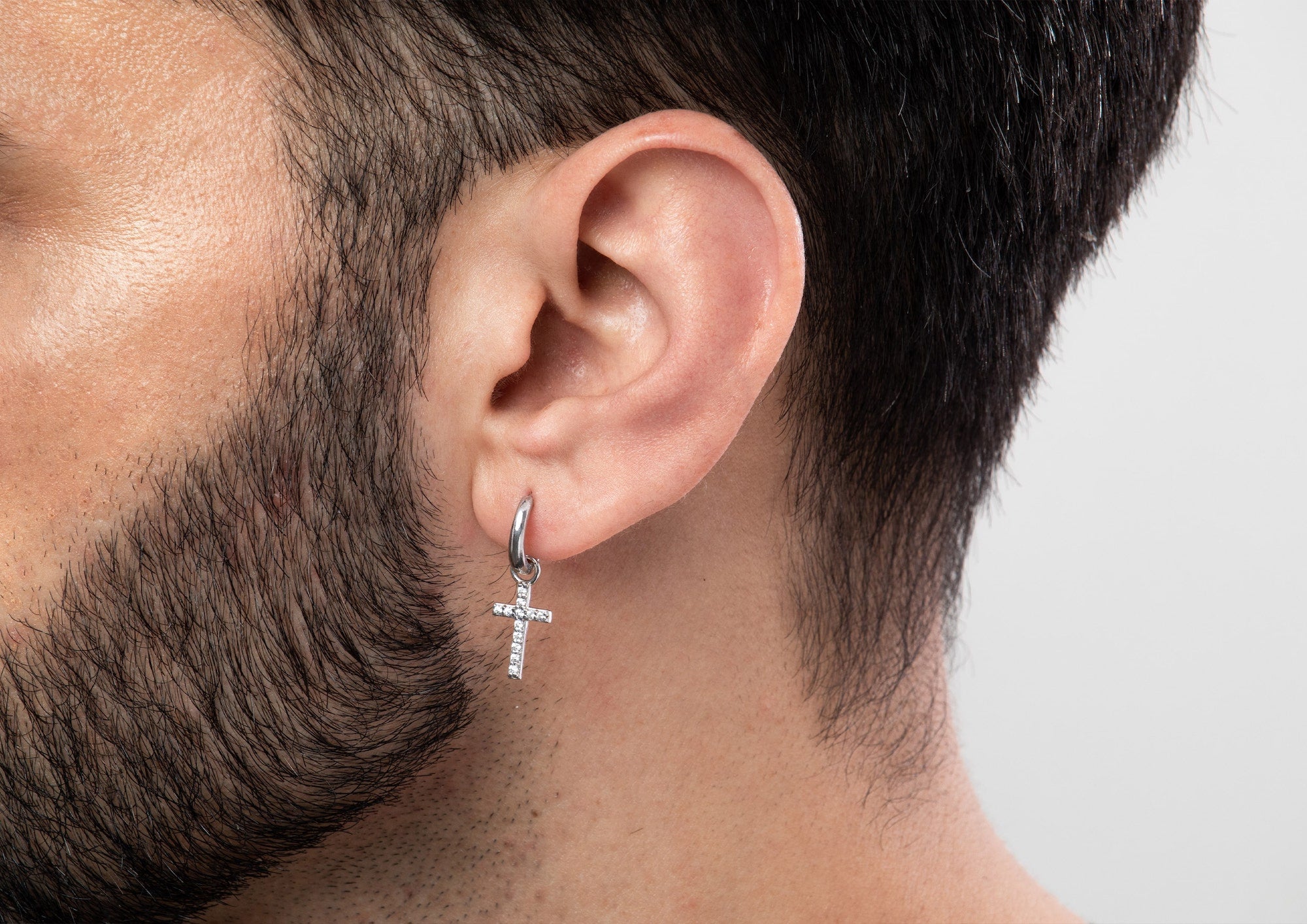 Flipkart.com - Buy vien CROSS MENS EARRINGS DUMBLE FOR MEN UNIQUE STYLISH  EARRING FOR UNISEX Metal Stud Earring Online at Best Prices in India