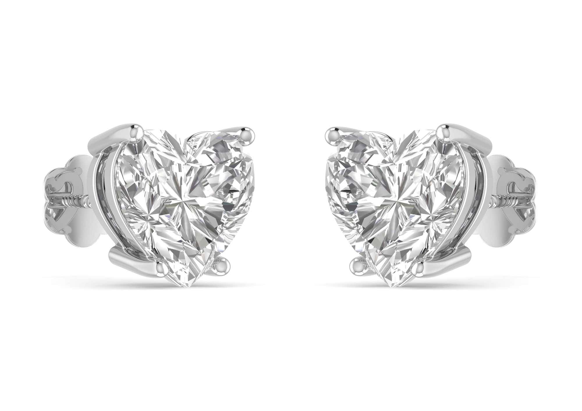 Designer Platinum Diamond Heart Earrings for Women JL PT E LC837