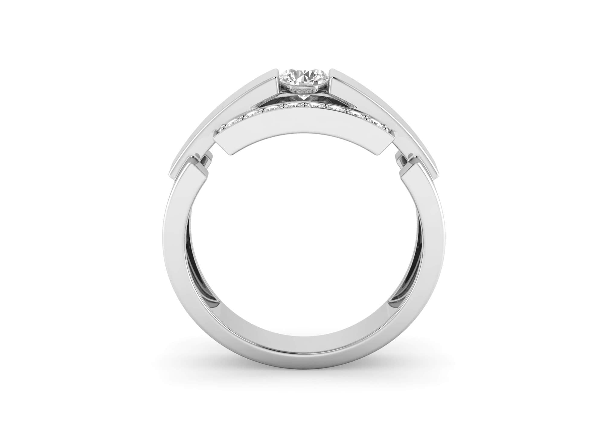 Jolics Created Men's Wedding Band Ring With Center Stone – jolics